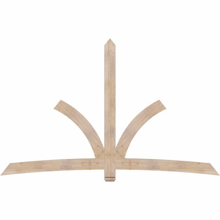 Ekena Millwork Davenport Smooth Timber Gable Bracket, Douglas Fir, 108"W x 68"H x 1 1/2"D x 5 1/2"F, 15/12 Pitch GBW108X68X0206DAV00SDF